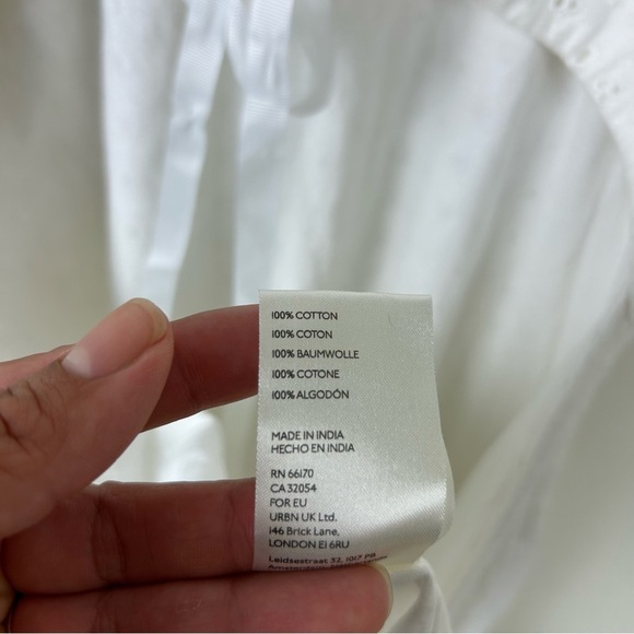 Free People Apricot Rose mini dress in white size: L - Picture 15 of 15